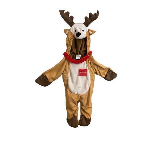 Target Other - Wondershop Holiday Reindeer 1-Piece Footie Pajama's Size 6-12 M Christmas‎ NWT